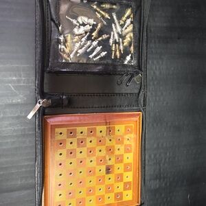 Orange and Black Travel Chess Set